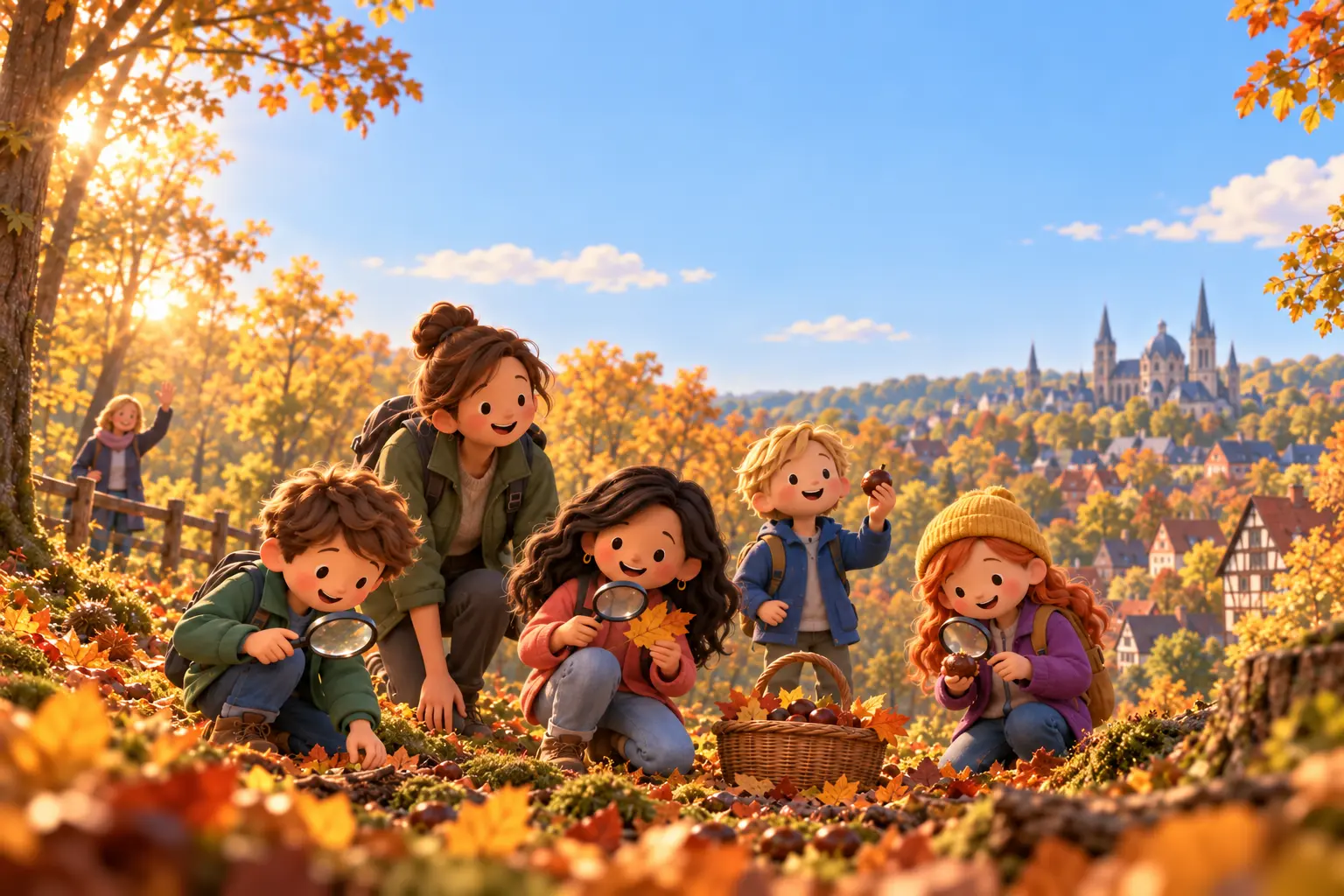 Illustration zum Thema „Herbstferien“